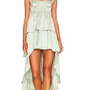 NWT WeWoreWhat Elegant Green Layered Dress